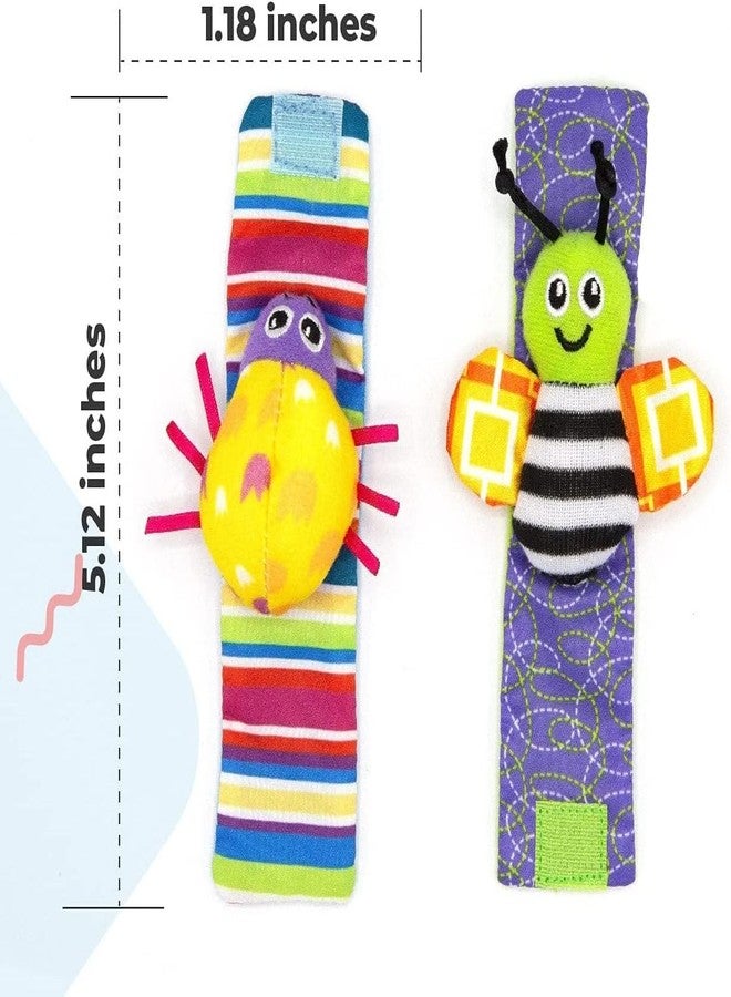 BeFunky Wrist Rattles, Toys Rattles Socks for Babies, Baby Socks Soft Sensory Toys for Babies Birth Birthday, Baby Essential Gifts for 0-3, 0-6, 3-6, 6-12 Months (Butterfly + Beetle) Pack of 4 - Image 5